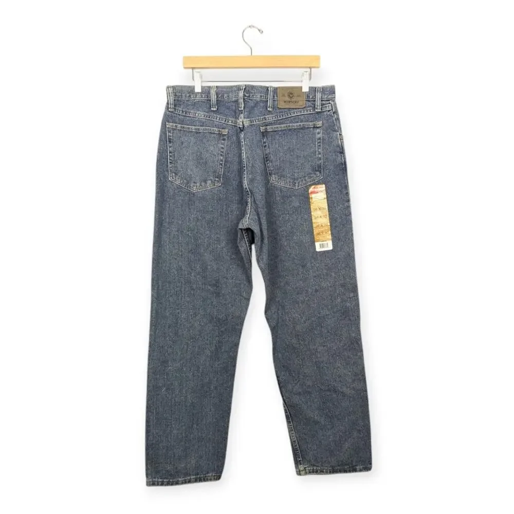 NWT Wrangler Heritage Men's Five Star Vintage Rinse Relaxed Fit Jeans Size 36